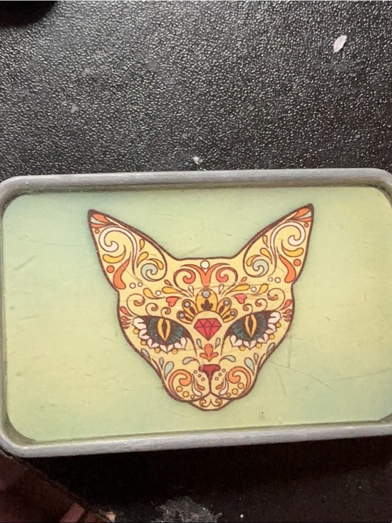 Accessories - Sugar skull cat Belt Buckle Vintage 90'S one owner